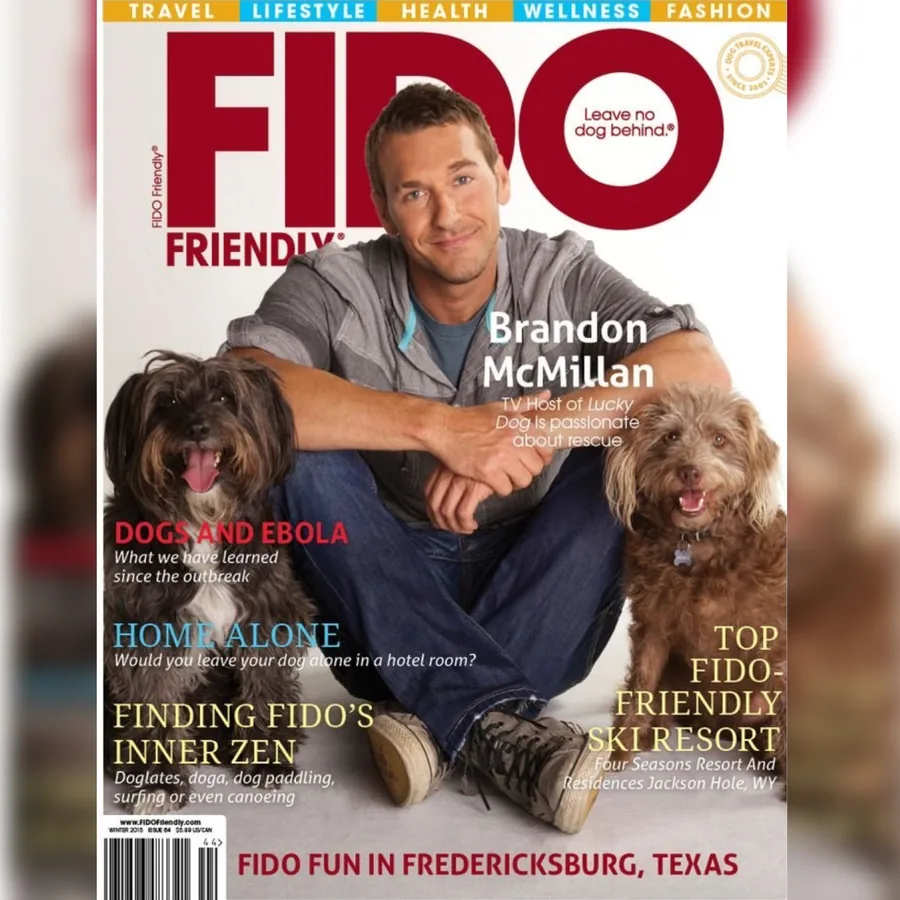FIDO Friendly magazine cover featuring Brandon McMillan