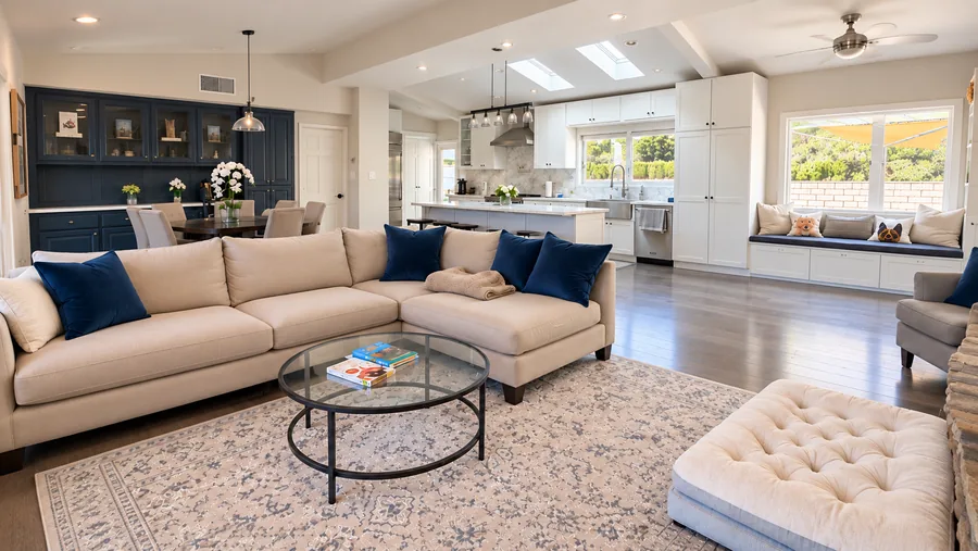 Sectional sofa and living area
